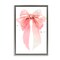 Stupell Industries Modern Elegant Pink Bow Black Framed Floater Canvas Wall Art, design by Creative Studio